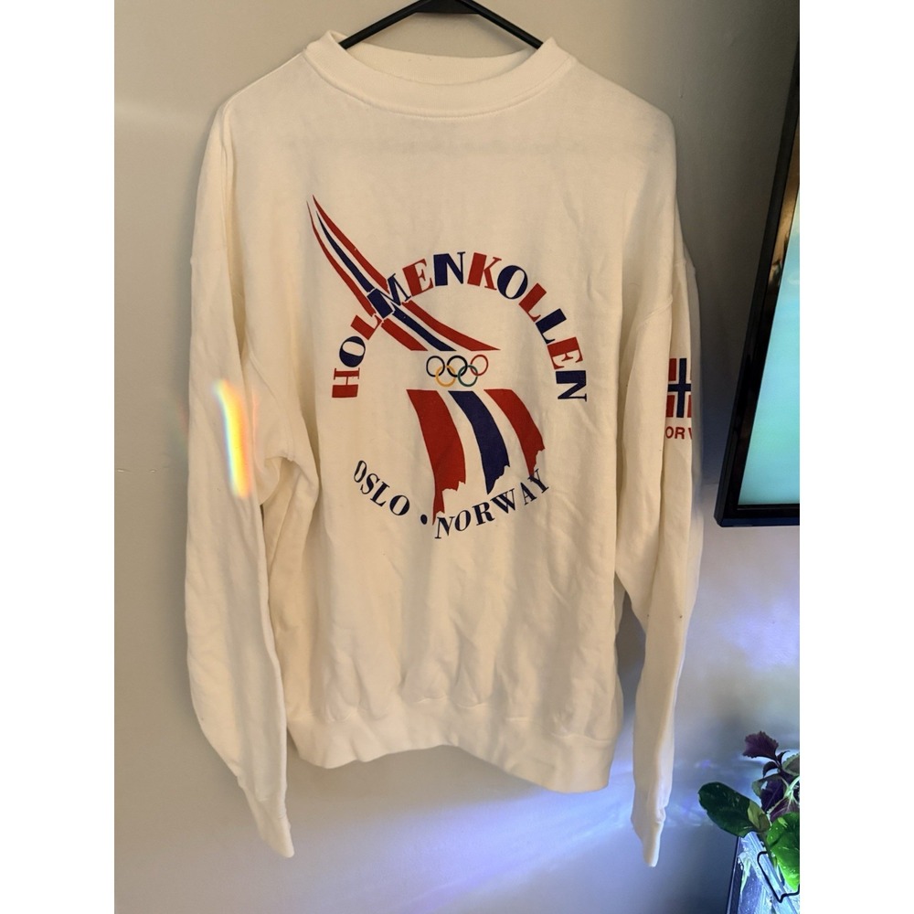 Vintage 1990s Holmenkollen Oslo Norway Olympic Games Sweatshirt L RARE
